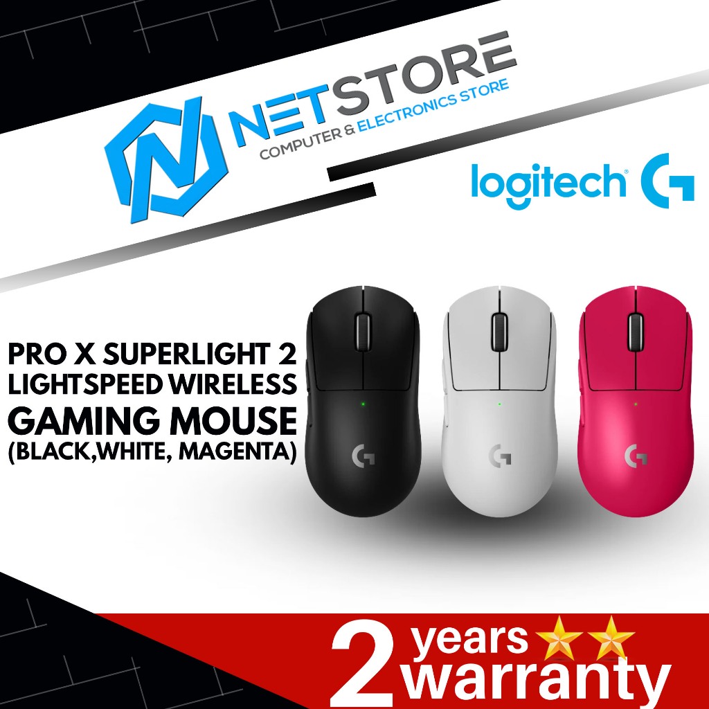 LOGITECH PRO X SUPERLIGHT 2 LIGHTSPEED WIRELESS GAMING MOUSE (BLACK ...