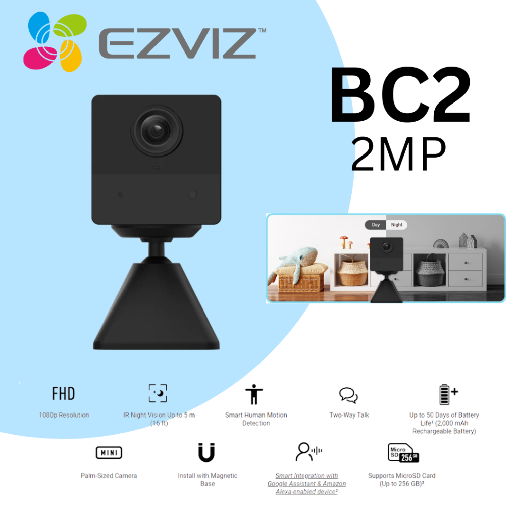 HIKVISION EZVIZ WIFI CCTV CAMERA BC2 IP Camera 1080P Full HD Wireless ...