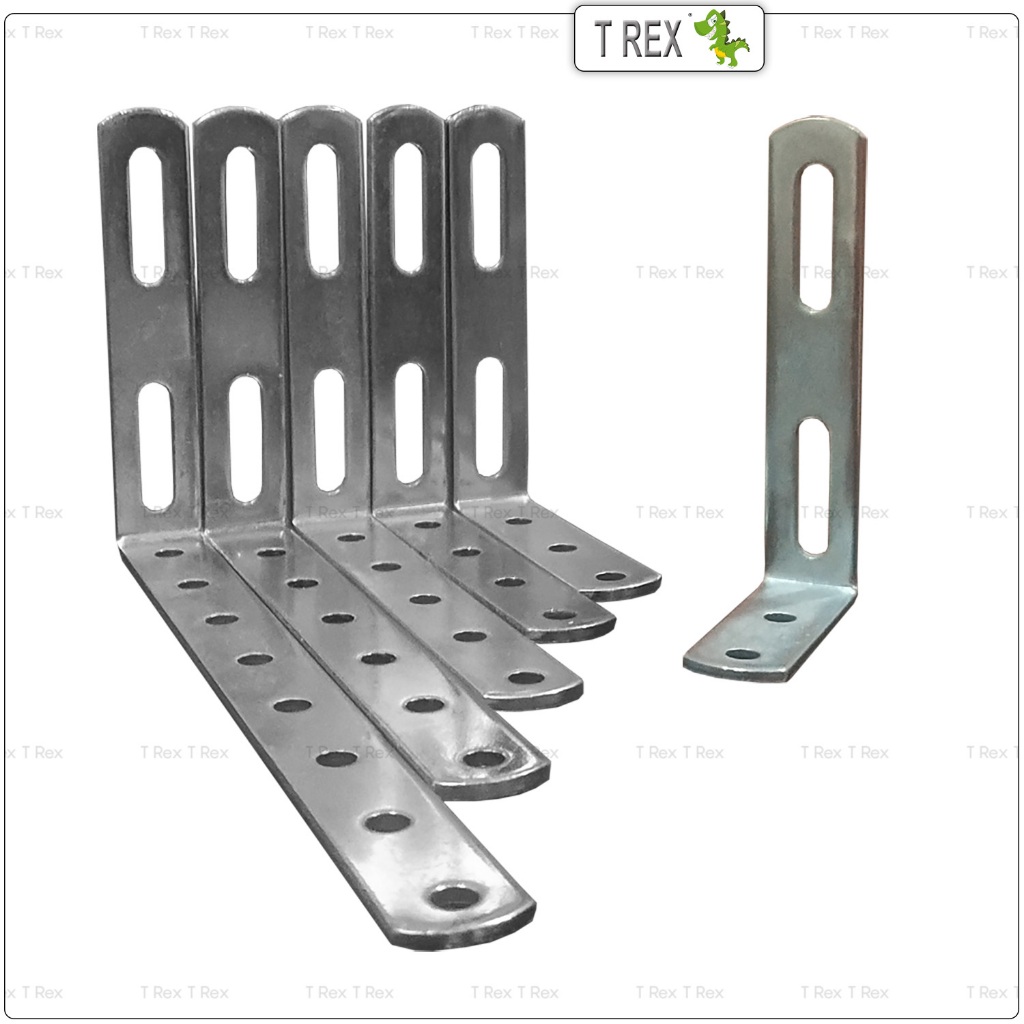 T Rex DIY Extra Strength Mild Steel Angle L Bracket /Wall Shelf Join ...