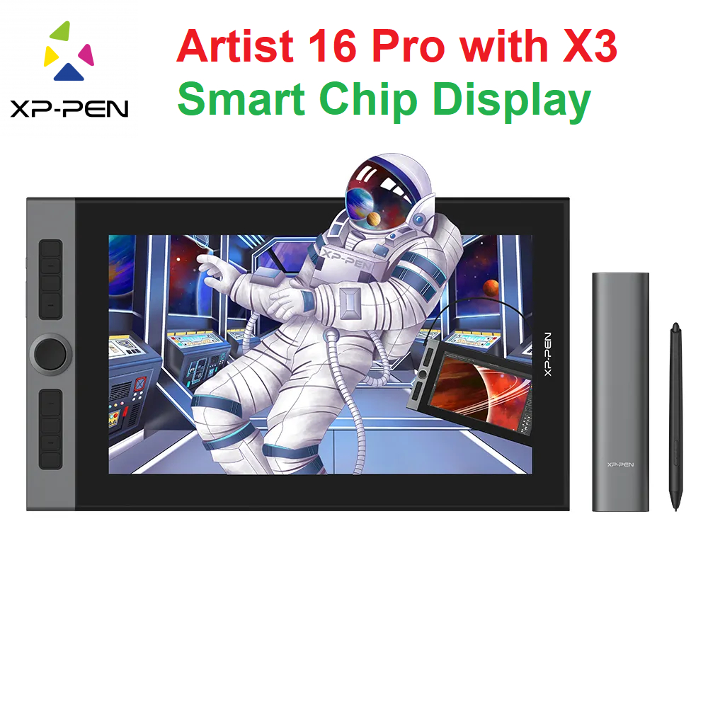 16 Inches XP-Pen Artist 16 Pro with X3 Smart Chip Graphics Drawing ...