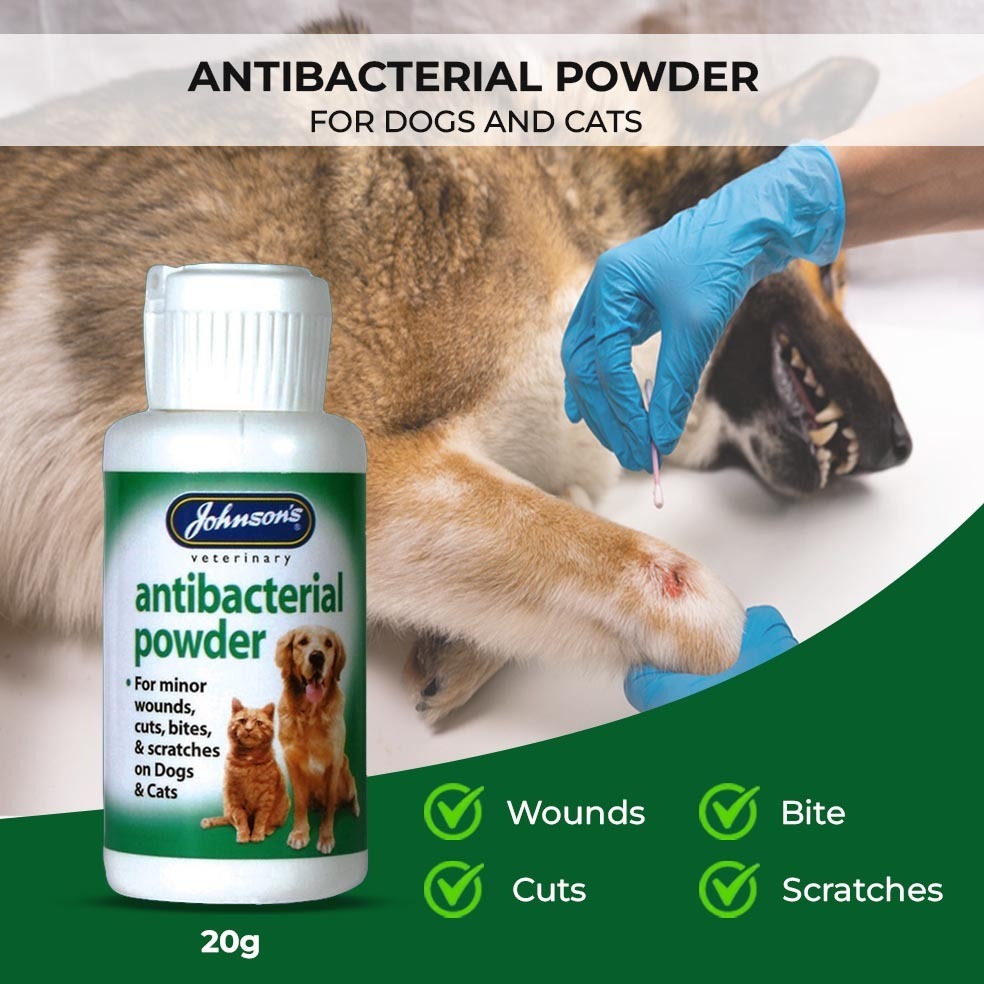 Johnsons antibacterial powder cats & dogs best sale
