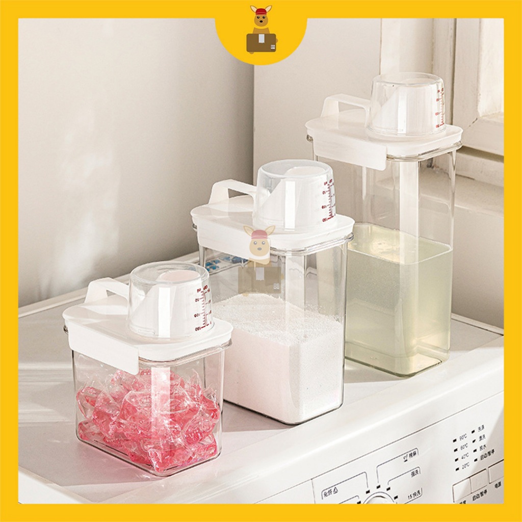 Multi-Use Laundry Powder Detergent Dispenser Food Grains Rice Storage ...