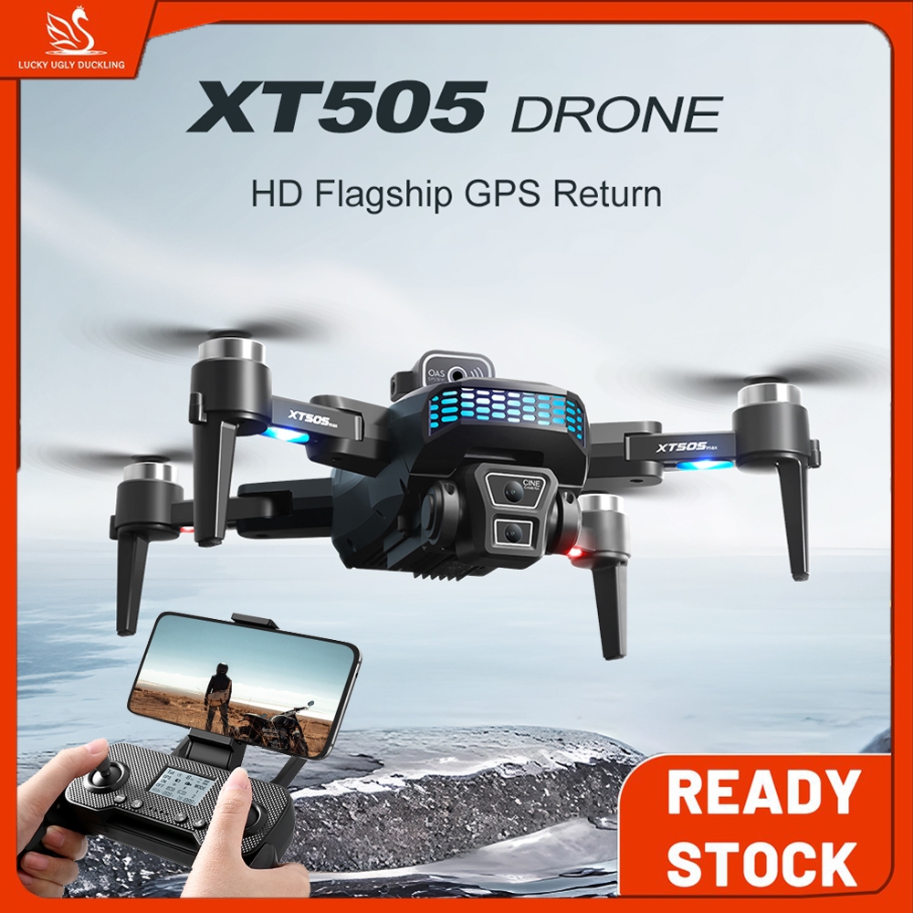 NEW XT505 GPS Drone 6k Dual Camera 5g Wifi Fpv Optical Flow Obstacle Avoidance Brushless Motor Quadcopter Rc Drone Shopee Singapore