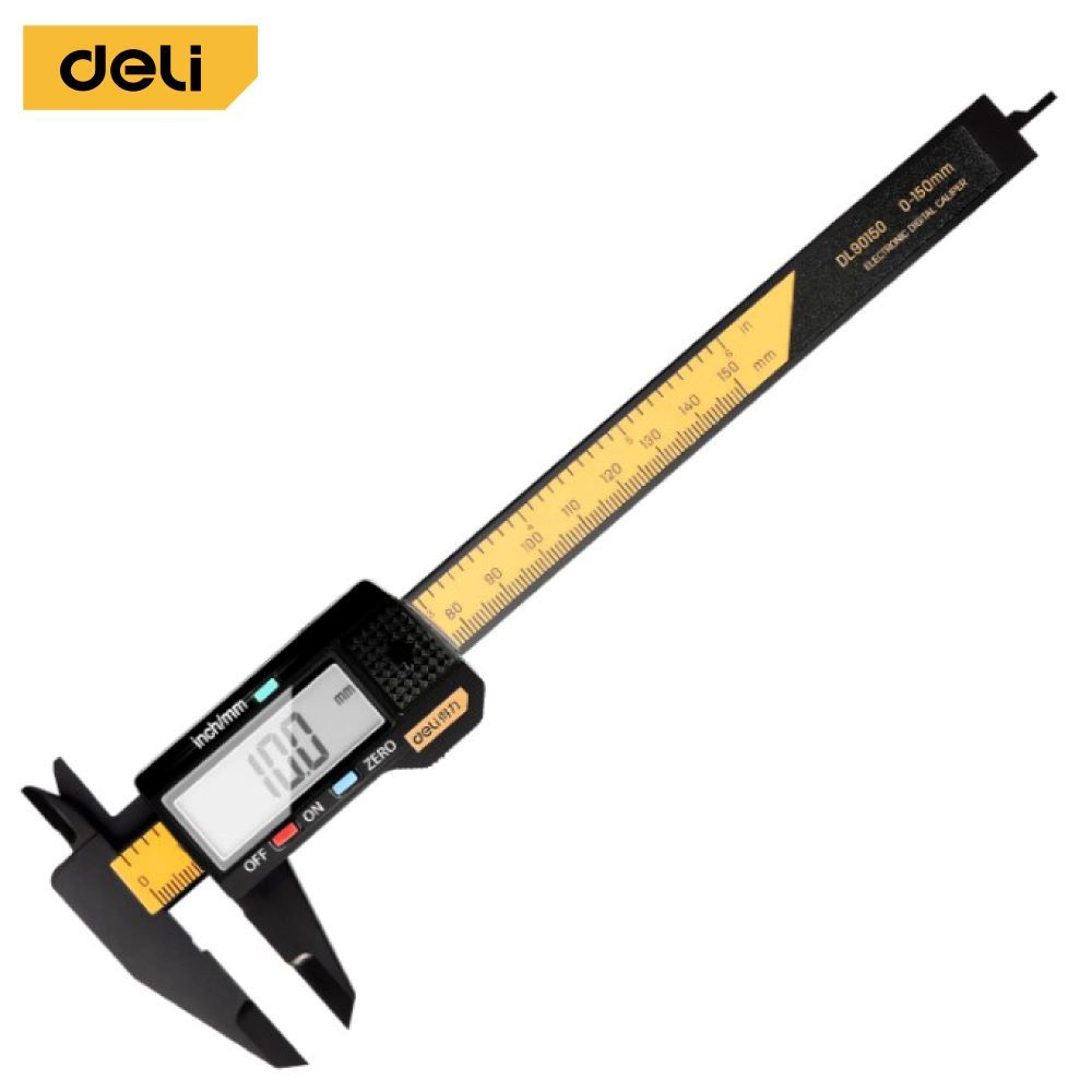 DELI DL90150 Digital Vernier Caliper 150mm Measuring Device Plastic ...