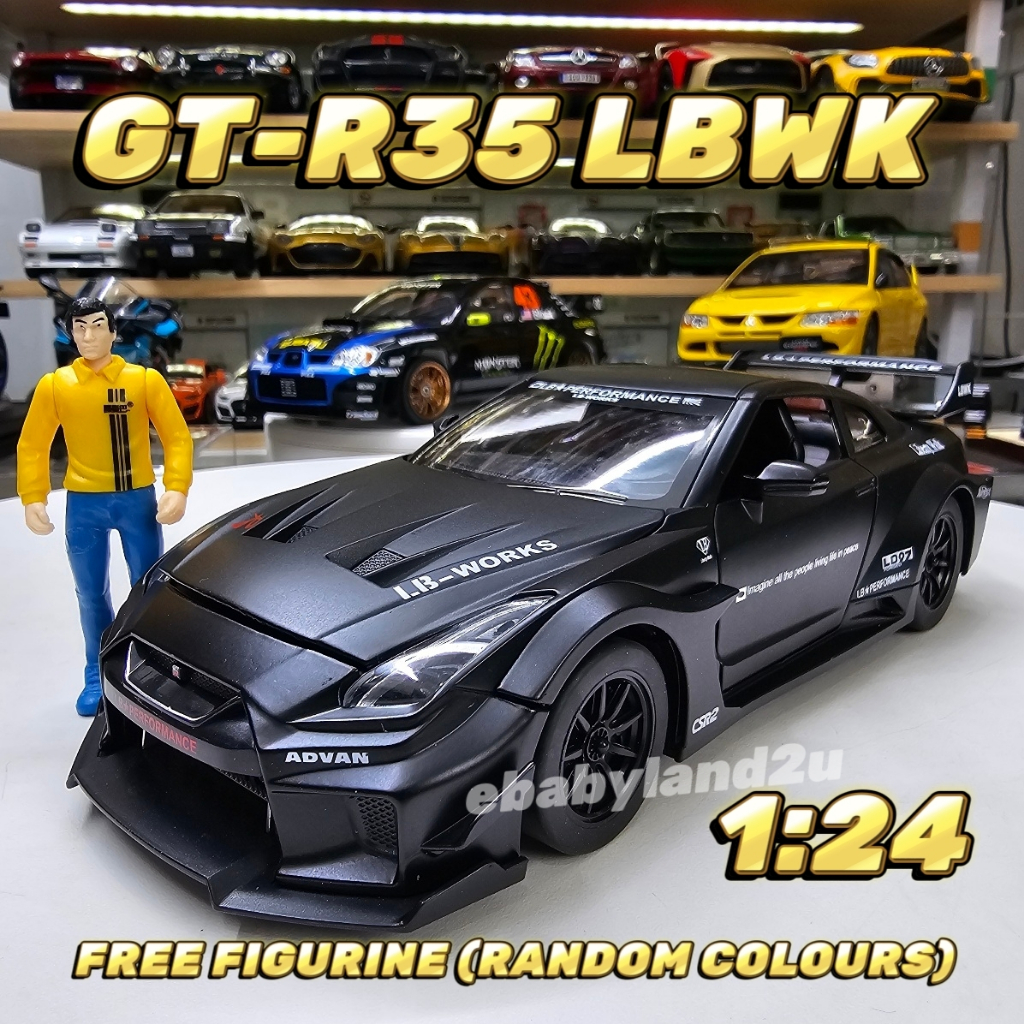 Die Cast 1:24 GTR R35 LBWK Vehicle Models Diecast Car Toys Collection ...