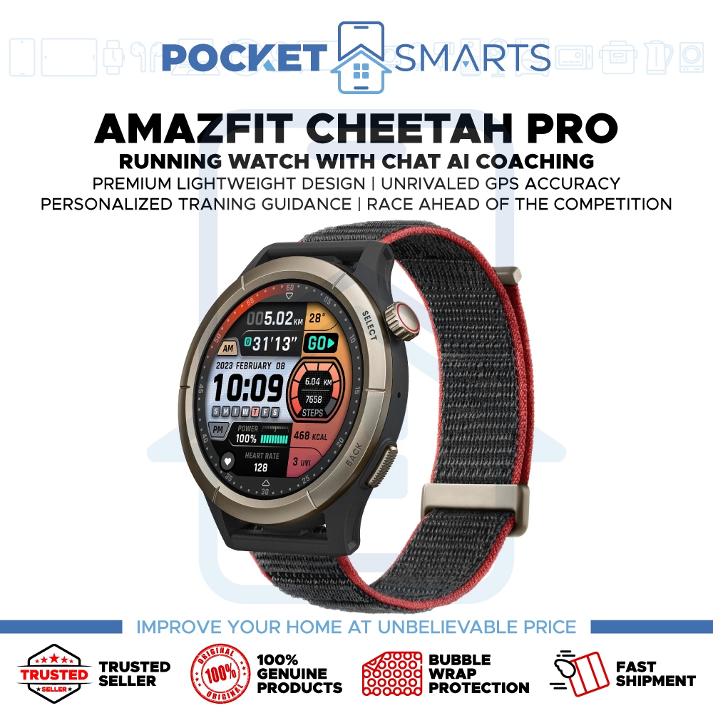 Amazfit Cheetah Pro (47mm Smart Watch for Men,Perfomance Smart Watch ...