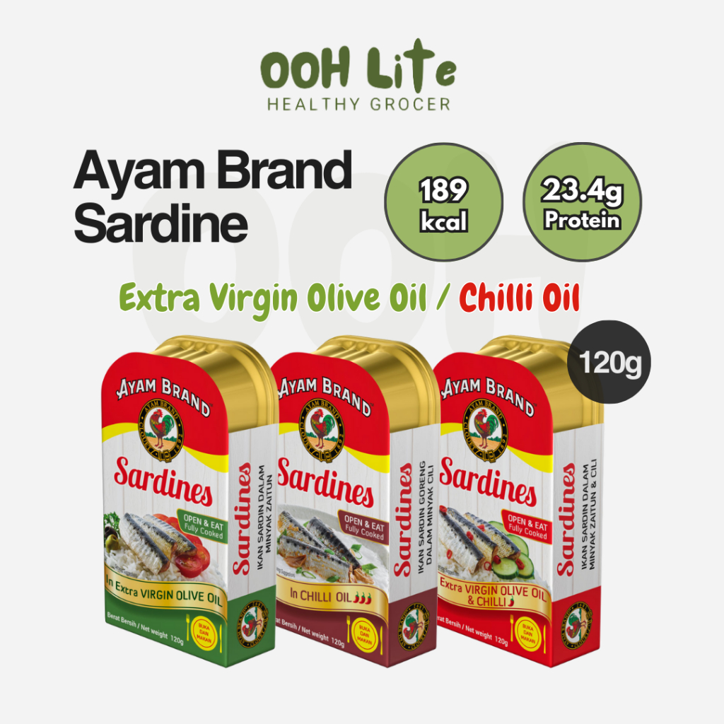 [Protein] AYAM BRAND Sardines in Extra Virgin Olive Oil / Chilli Oil ...