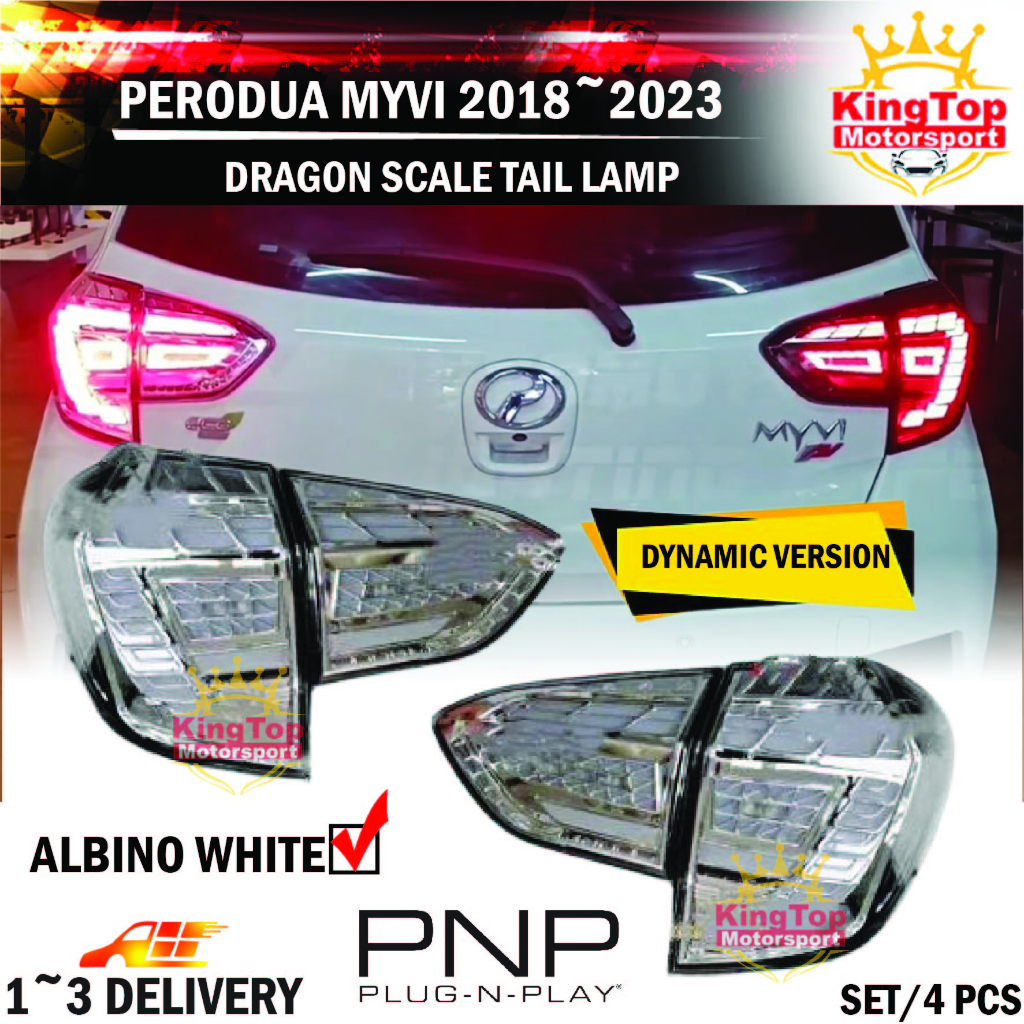 Perodua Myvi 2018 - 2022 Dragon Scale Tail Lamp With Signal Running ...