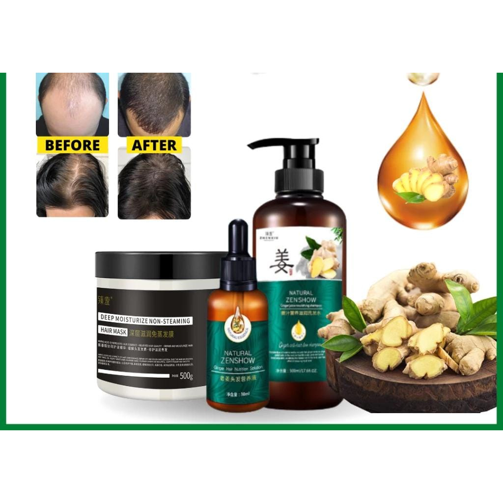 500ml Ginger Juice Hair Growth Shampoo Anti Hair Loss Shampoo Promotes