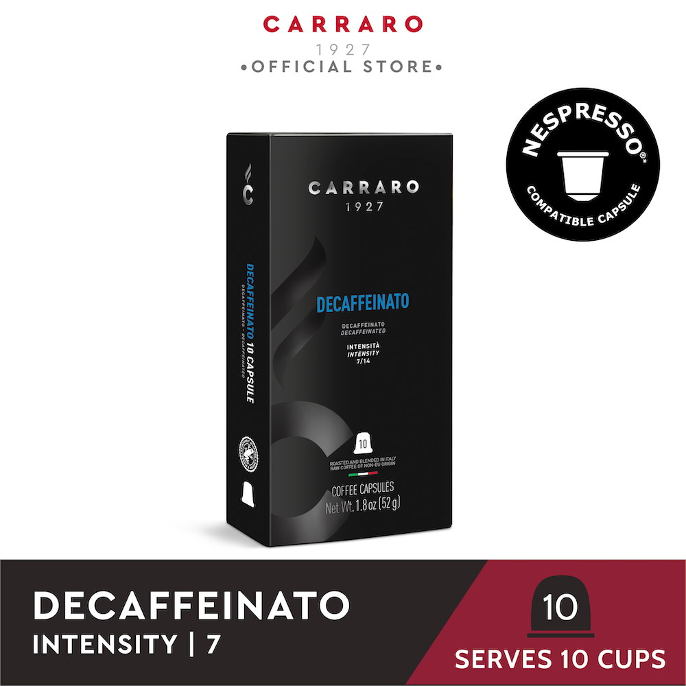 Carraro Decaffeinato Capsule - Nespresso Compatible (10 Capsules ...