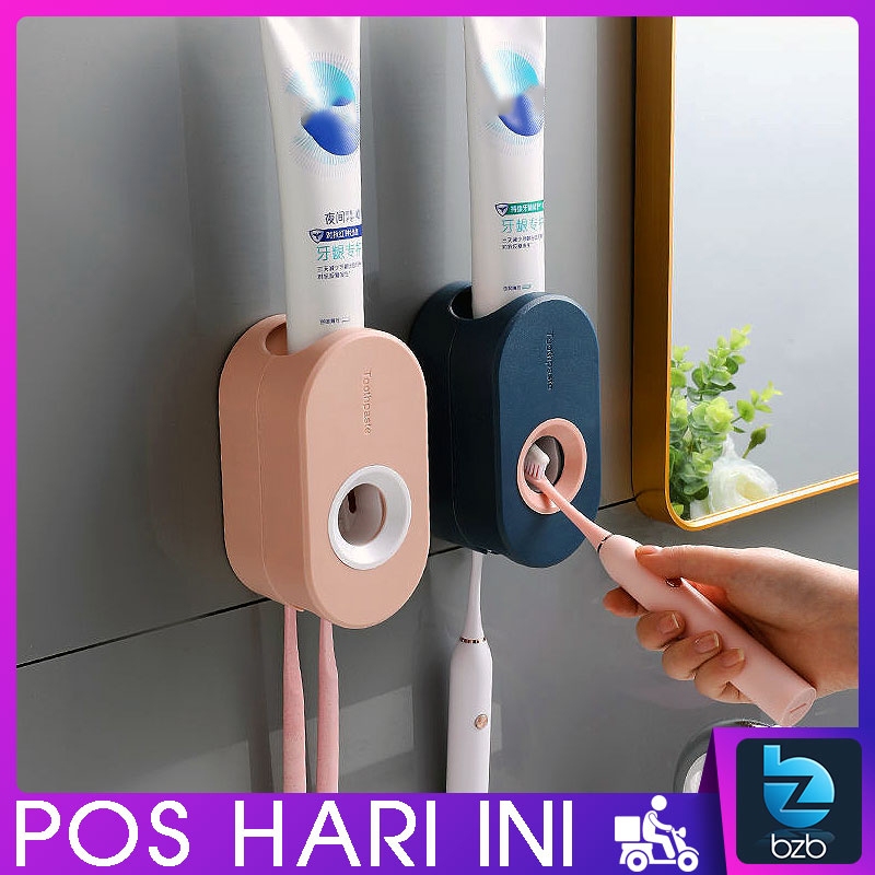 FREE HAND 2 In 1 Adhesive Automatic Toothpaste Dispenser Wall Mounted ...
