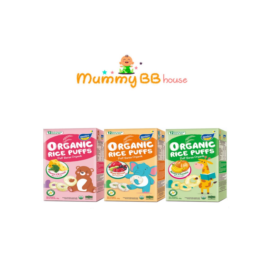 TEN TEN ORGANIC RICE PUFF 30G | Shopee Singapore