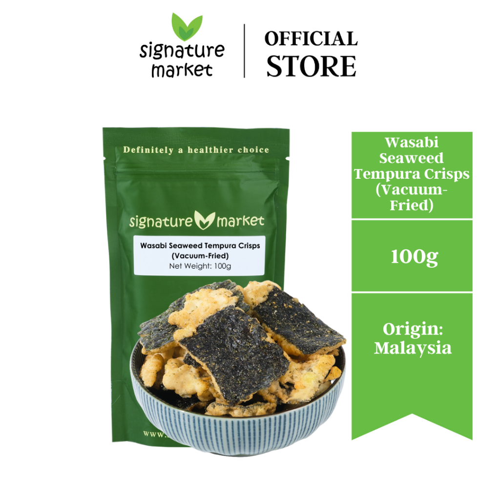 Signature Market Wasabi Seaweed Tempura Crisps (VacuumFried) (100g