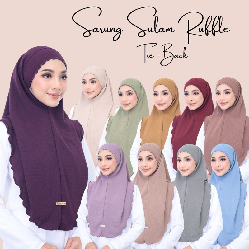 Sarung Sulam Ruffle Tieback Cey Ironless | Shopee Singapore