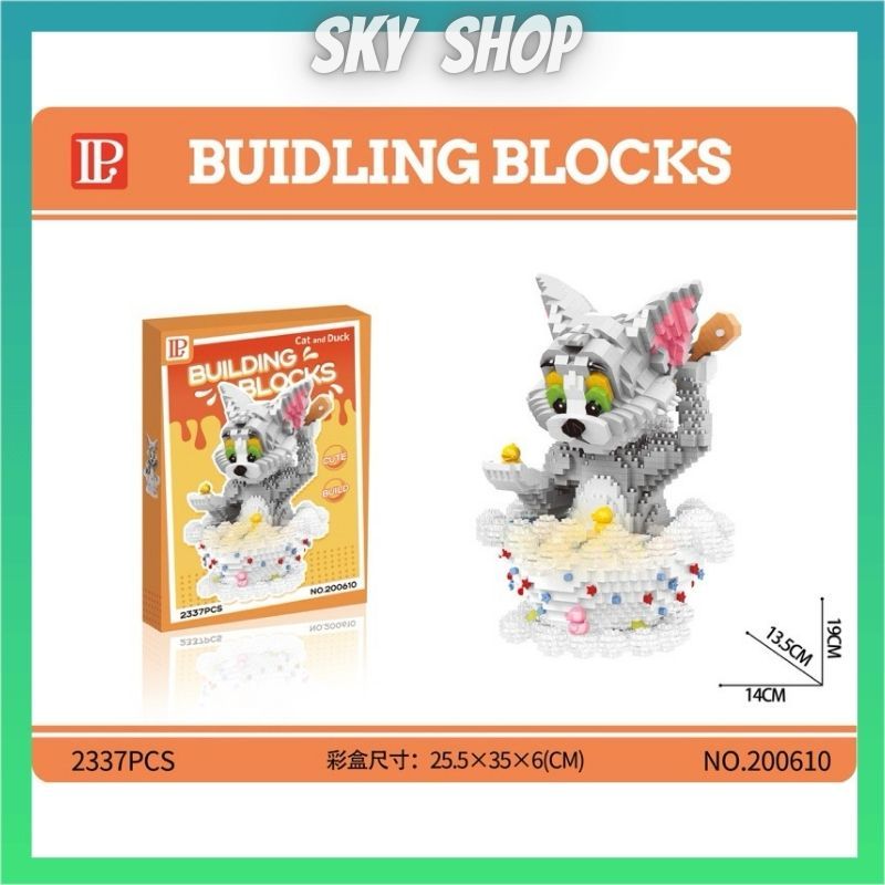 ️ ️ ️ ReadyStocks Tom & Jerry Blocks toys LP Cat and Mouse Miniature ...