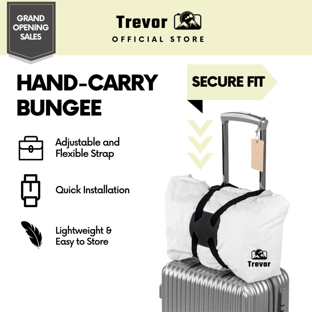 TREVOR Hand Carry Bungee Luggage Strap Bag Suitcase Adjustable Belt Travel Accessories Binding Packing Baggage Shopee Singapore