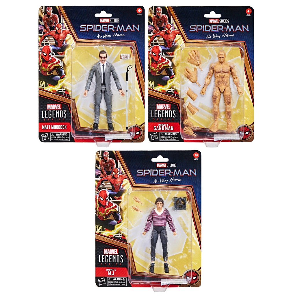 Marvel Legends 6 Inch Spider-Man No Way Home Matt Murdock, Sandman, MJ ...