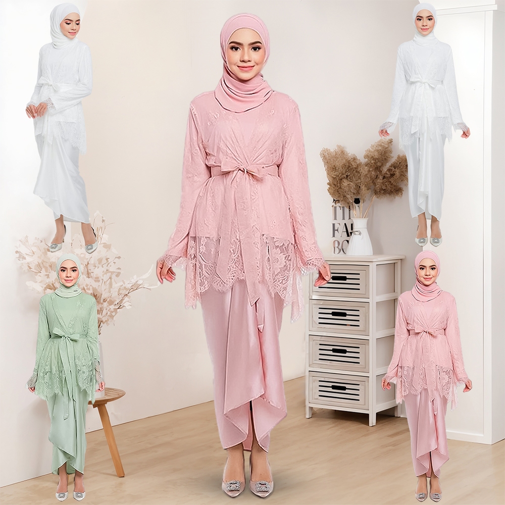 Baju kurung moden lace best sale plus size