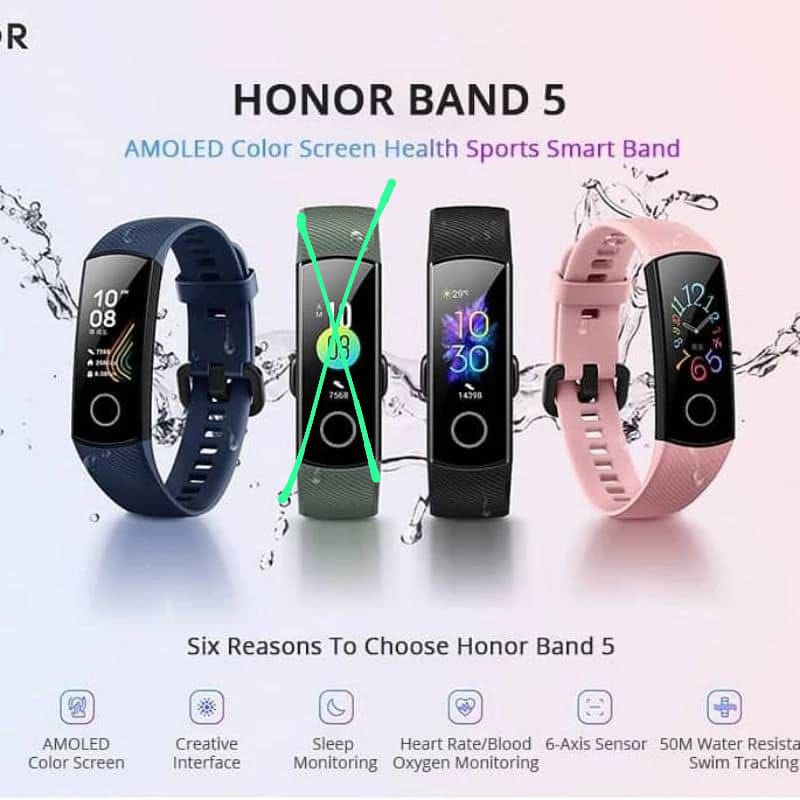 Honor band 5 Amoled colour screen health sport smart band Shopee Singapore