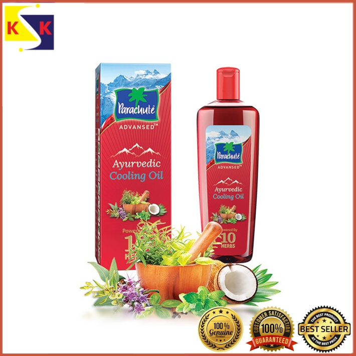 Parachute Advansed Ayurvedic Cooling Oil 10 Herbs 200ml Shopee