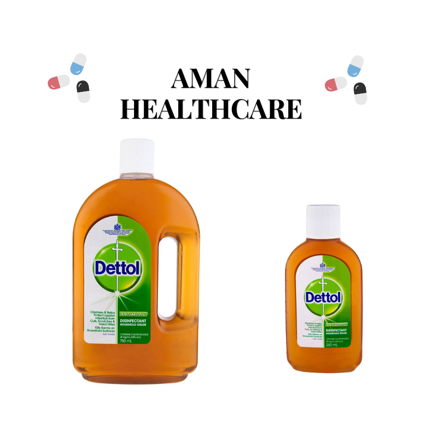 DETTOL ANTIBACTERIAL DISINFECTANT MULTIUSE LIQUID (750ML/250ML ...