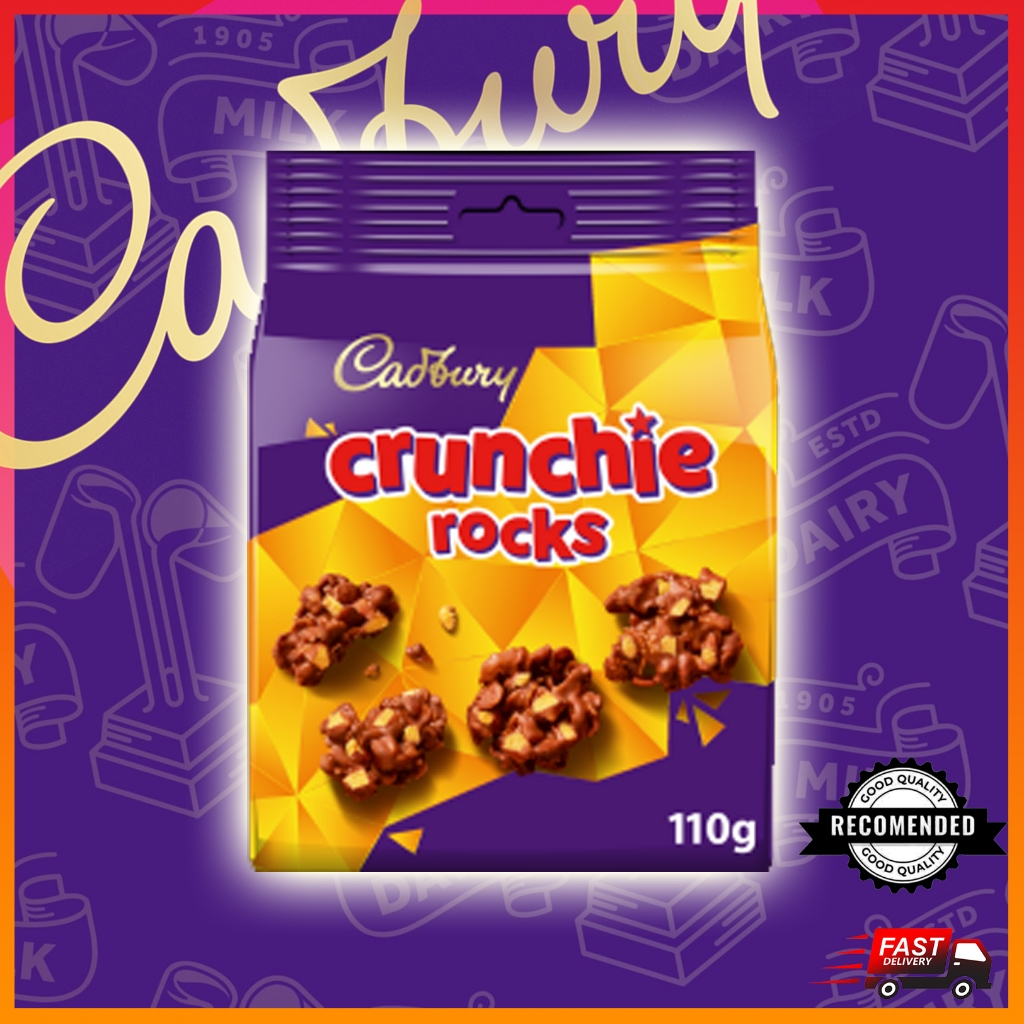 Cadbury Crunchie Rocks Chocolate Bag 110g Irresistible Crunchy Candy ...