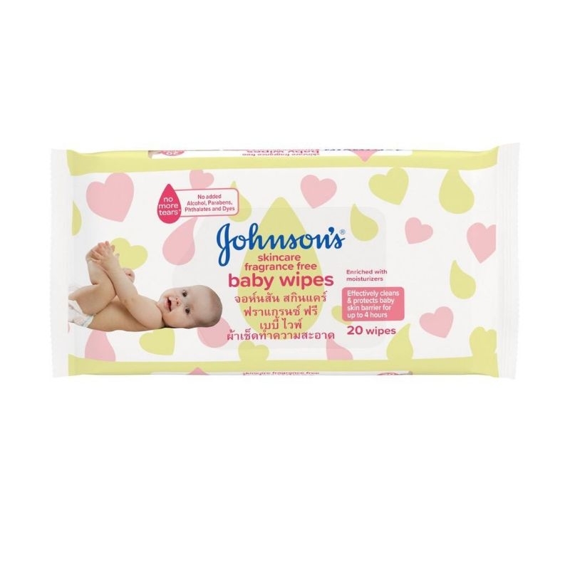 Johnson's Baby Skincare Ultra Sensitive Fragrance Free Wipes (20's ...