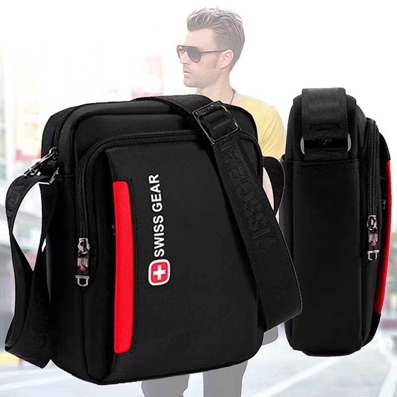 SWISSGEAR Men Waterproof Crossbody Bag Casual Travel Shoulder Bag For Business