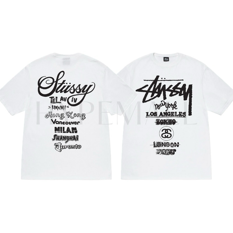 Stussy Graphic Tee Collection 21 (Champion/OL Frame/Surf Tomb/World Tour) |  Shopee Singapore
