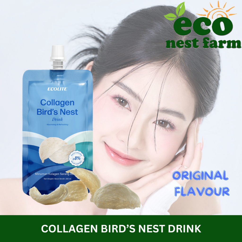 ECOLITE Sarang Burung Kolagen Bird Nest Collagen Drink Pouch Flavour