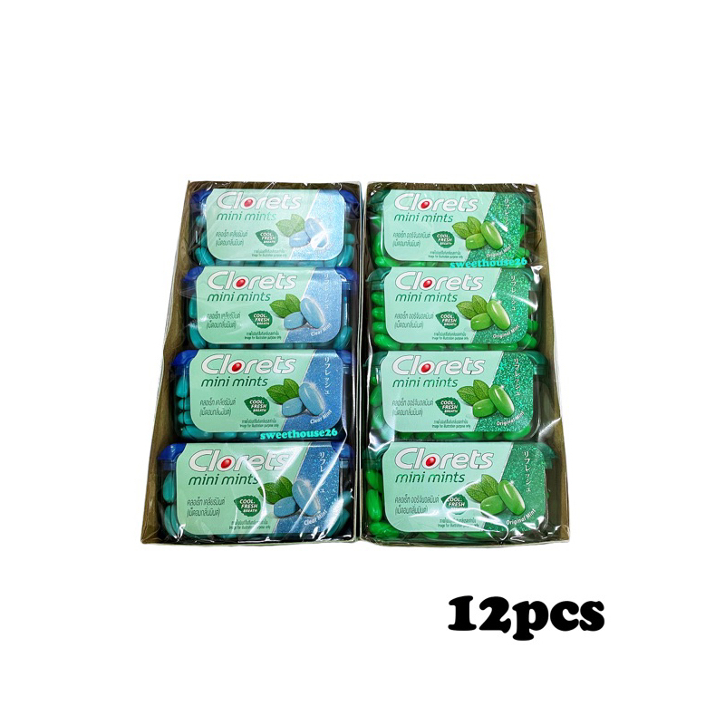 CLORETS MINT / CLEAR MINT Candy (12g x 12pcs) Mint Candy | Shopee Singapore