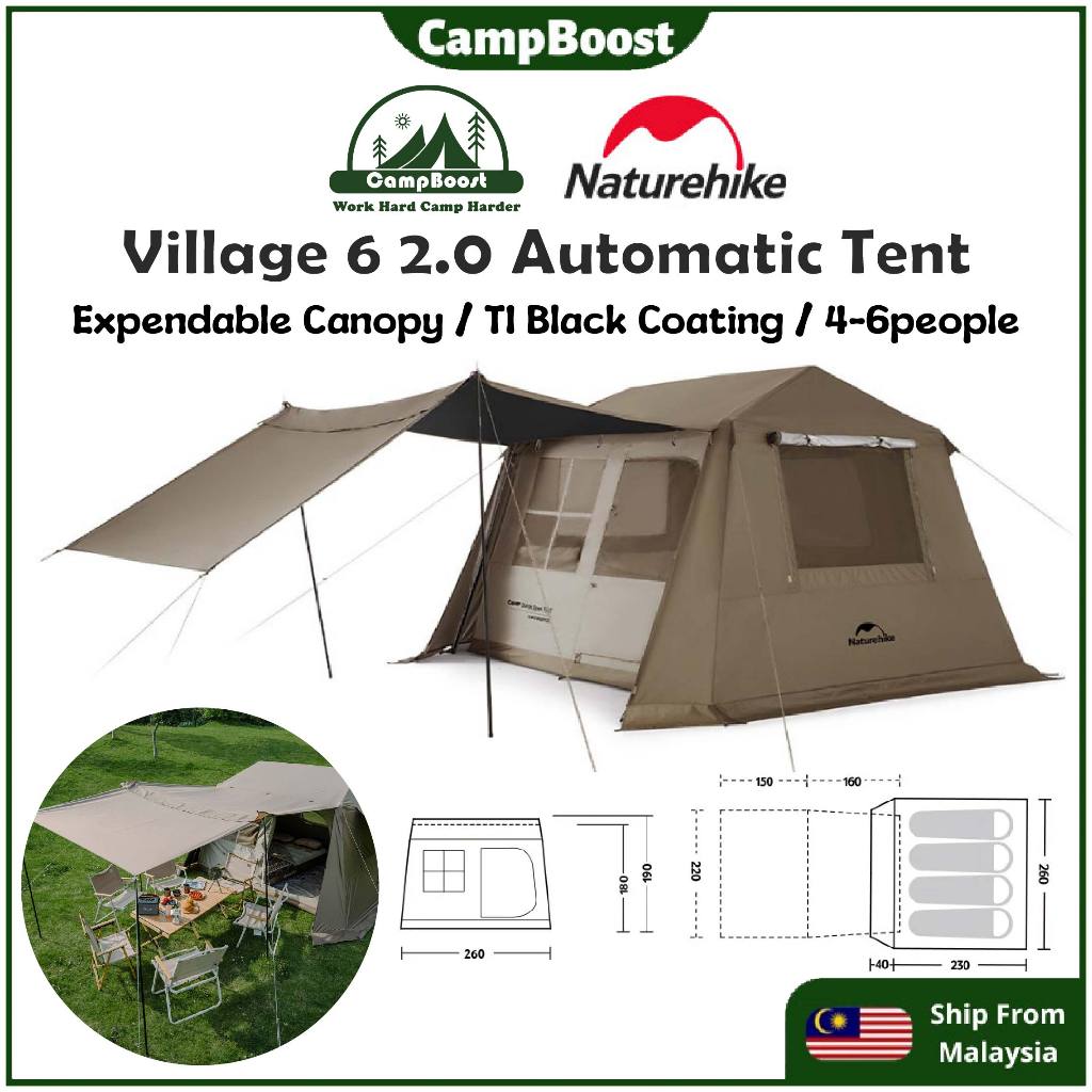 CampBoost NATUREHIKE Village 6 2.0 Automatic Tent Khemah Camping ...