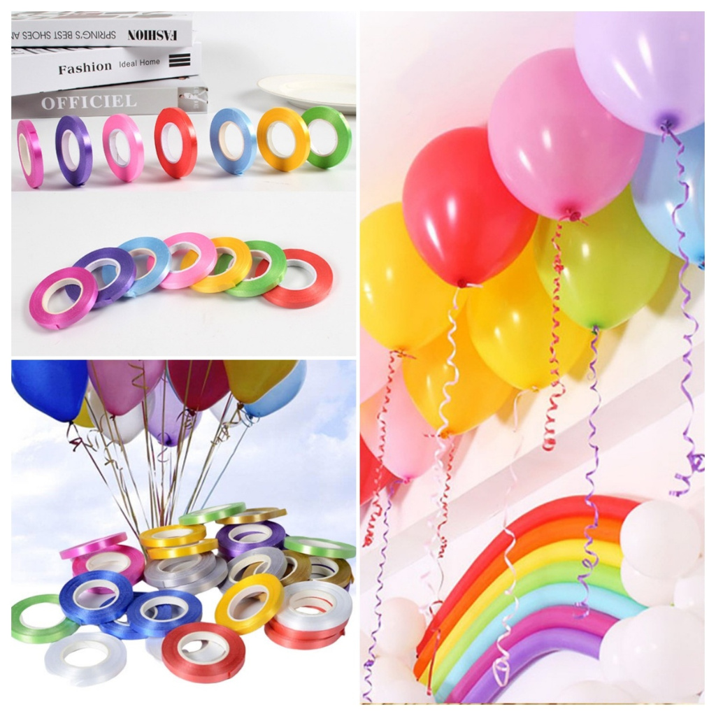 10M*0.5cm/Roll Ribbon Foil Latex Balloon Wrapping Decor Rope Strap ...