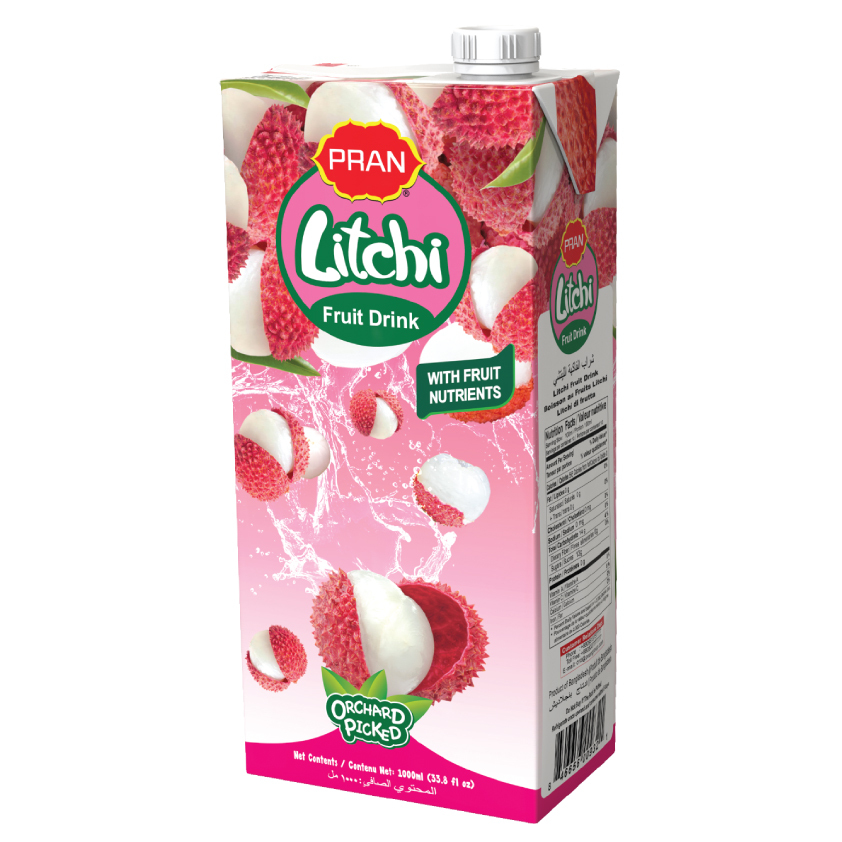 Pran Fruit Drinks - Mango/Apple/Orange/F.Cocktail/Lychee (1L/250ml ...