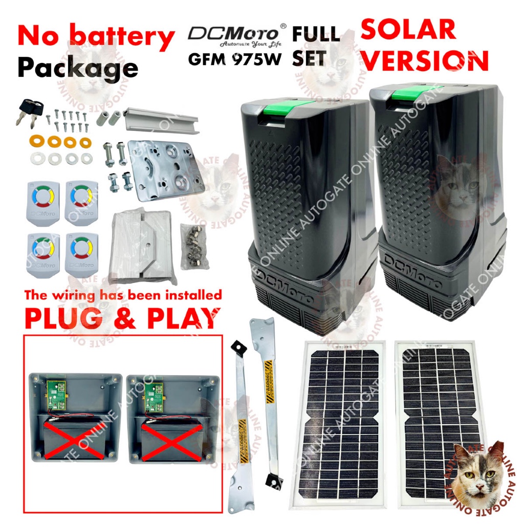DCMOTO 975 set Solar Autogate - New Plug & Play All-in-One Smart ...