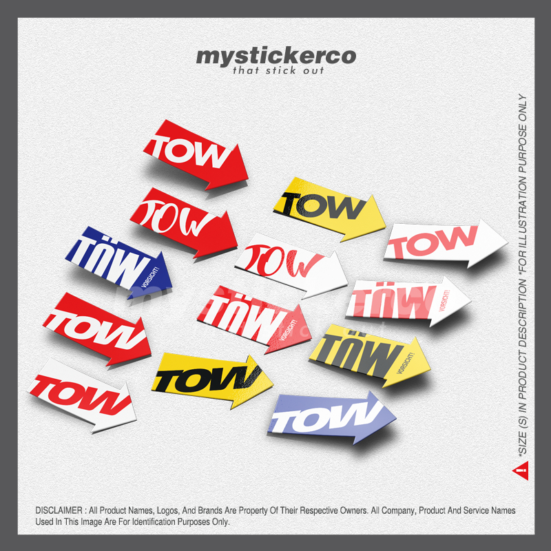 Sticker - Tow (Pair - 2 Pieces/Set) | Shopee Singapore