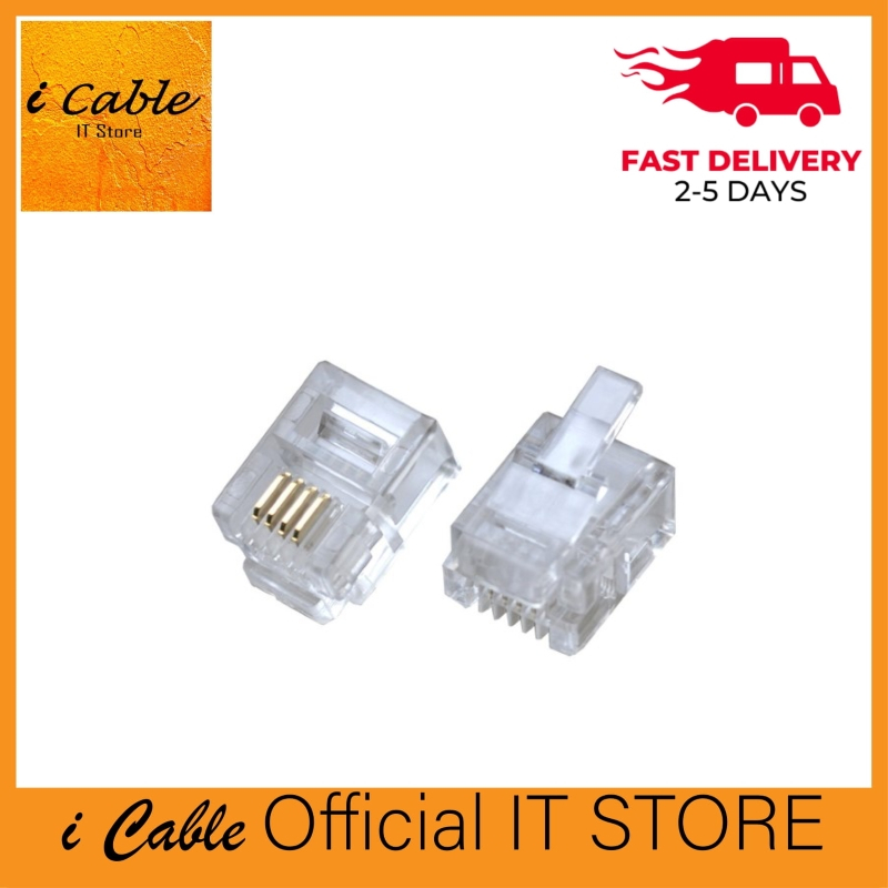 i Cable Taiwan Factory RJ11 4Pin Connector for Telephone Network Line ...