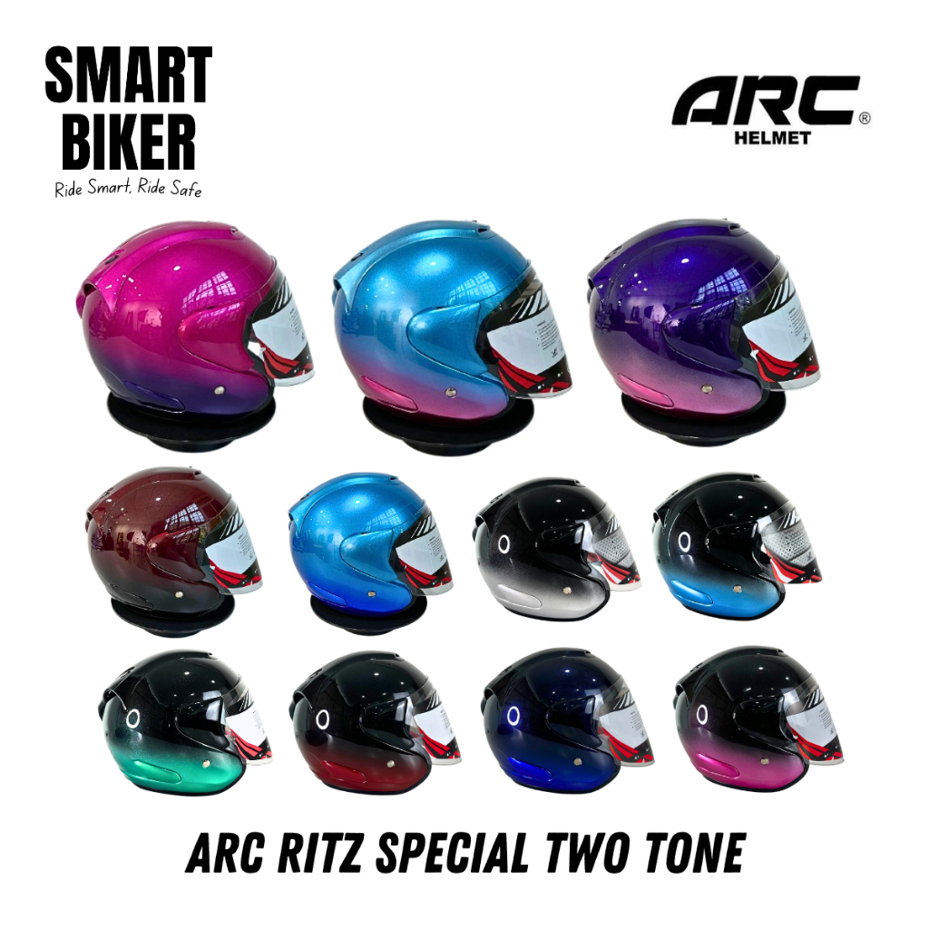 ARC Ritz Two Tone Helmet 2024 Raya Special Color SIRIM Approved JPJ ...