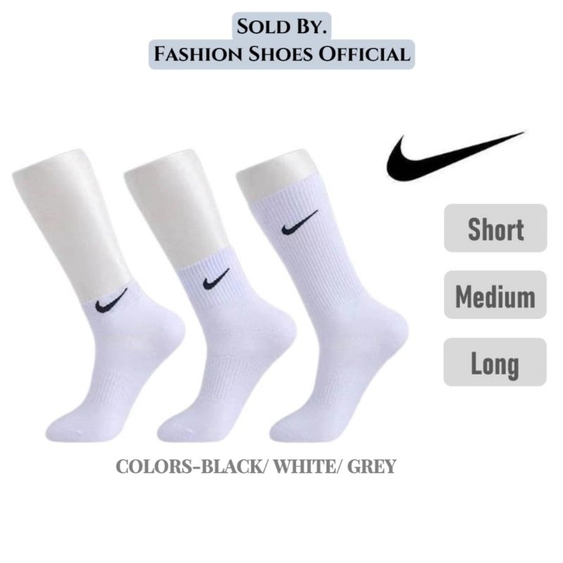 White nike deals socks medium