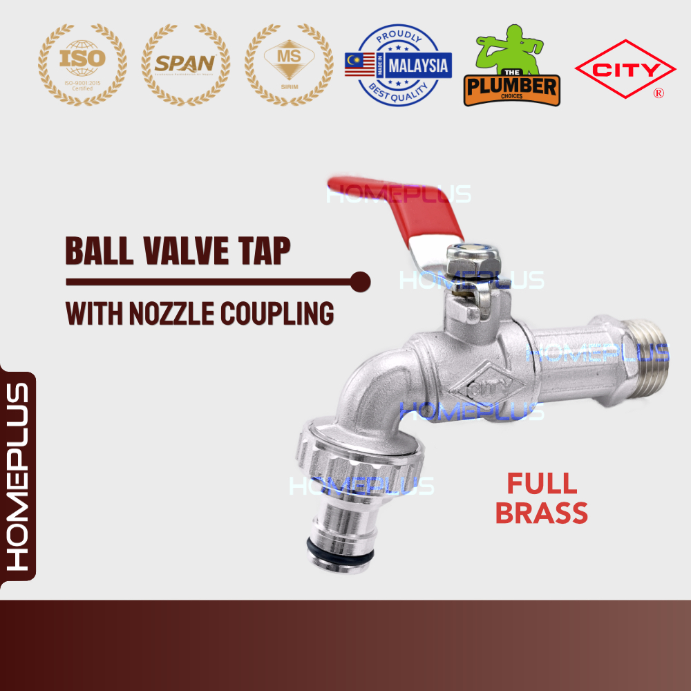 Homeplus City 1/2 Inch Brass Ball Valve Tap Faucet Water Head Wash Machine Bib Tap Tembaga Keran