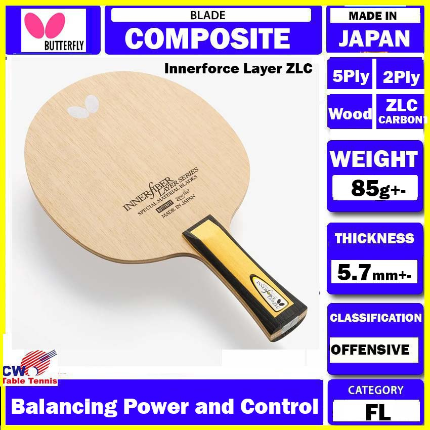 Butterfly Innerforce Layer ZLC balancing power and control table tennis blade ping pong kayu bat