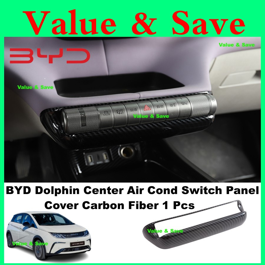 BYD Dolphin Center Air Cond Switch Panel Car Accessories Carbon Fiber ...