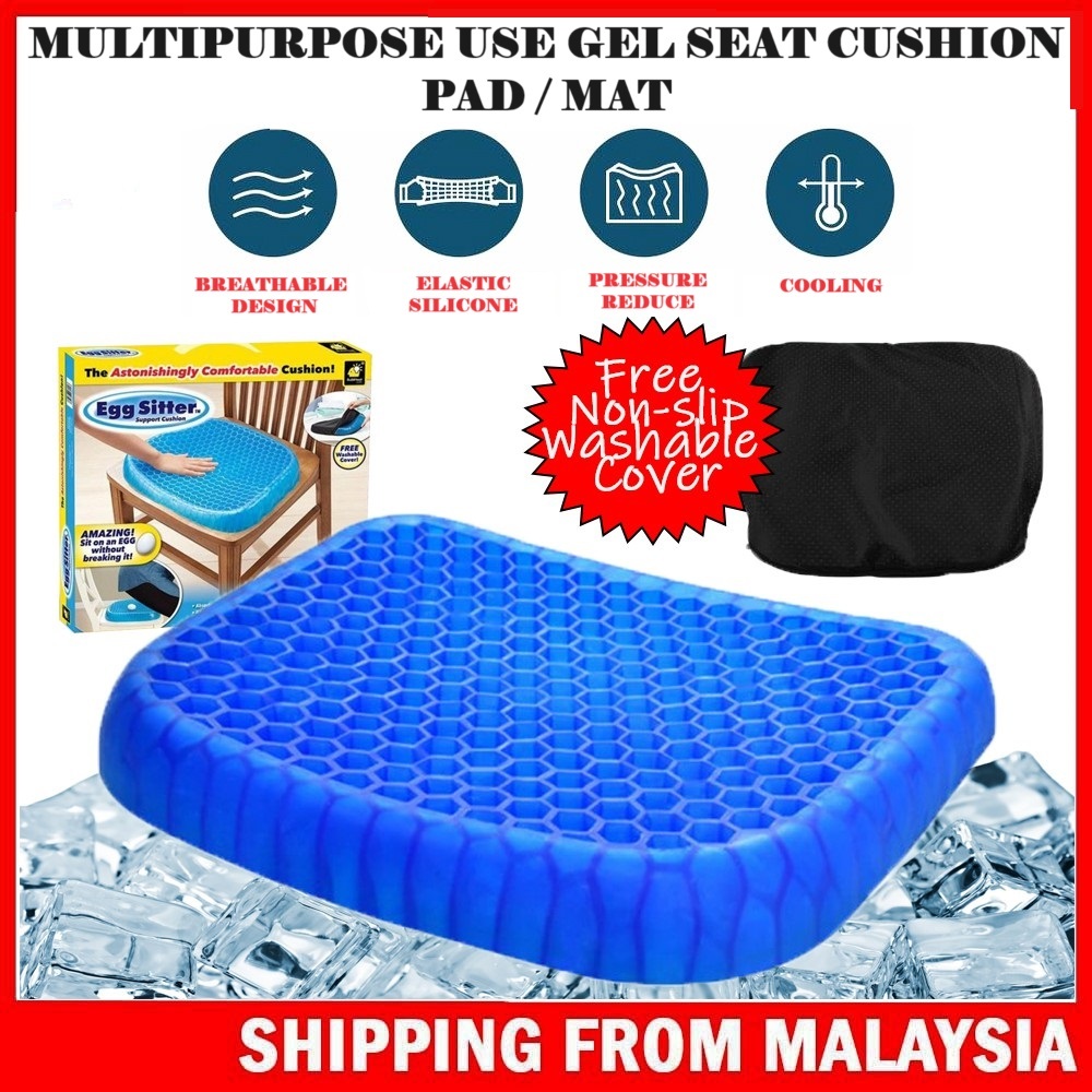 Car Seat Cushion Gel Sitter Cover Egg Sit Cooling Honeycomb Back