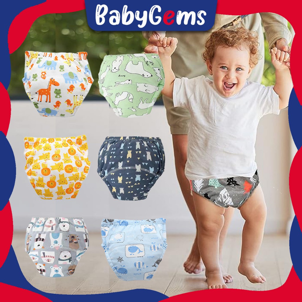 BABYGEMS Budak Potty Training Pants Kids Pampers Diapers Baby Potty Train Cloth Pant Diaper