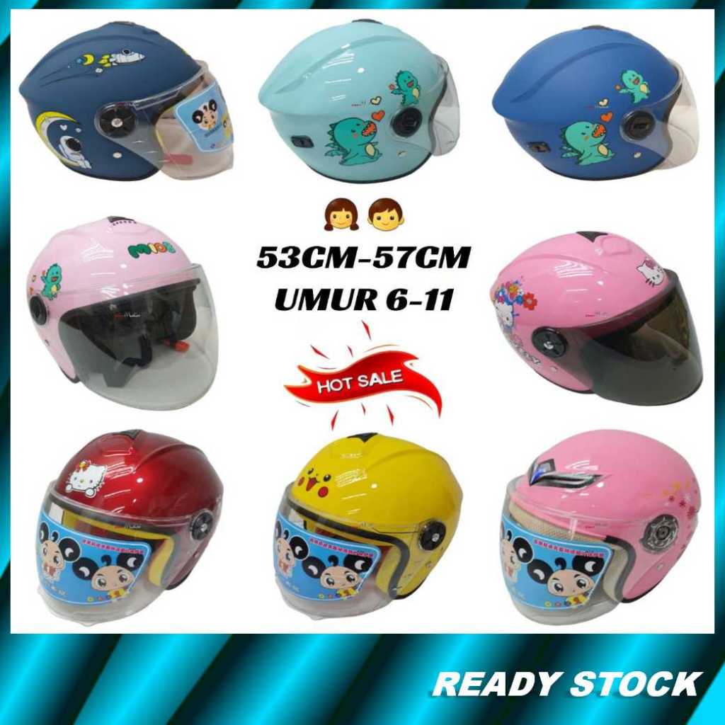 Kid Helmet Motorcycle / Budak Helmet / Children Helmet Hello Kitty UFO ...