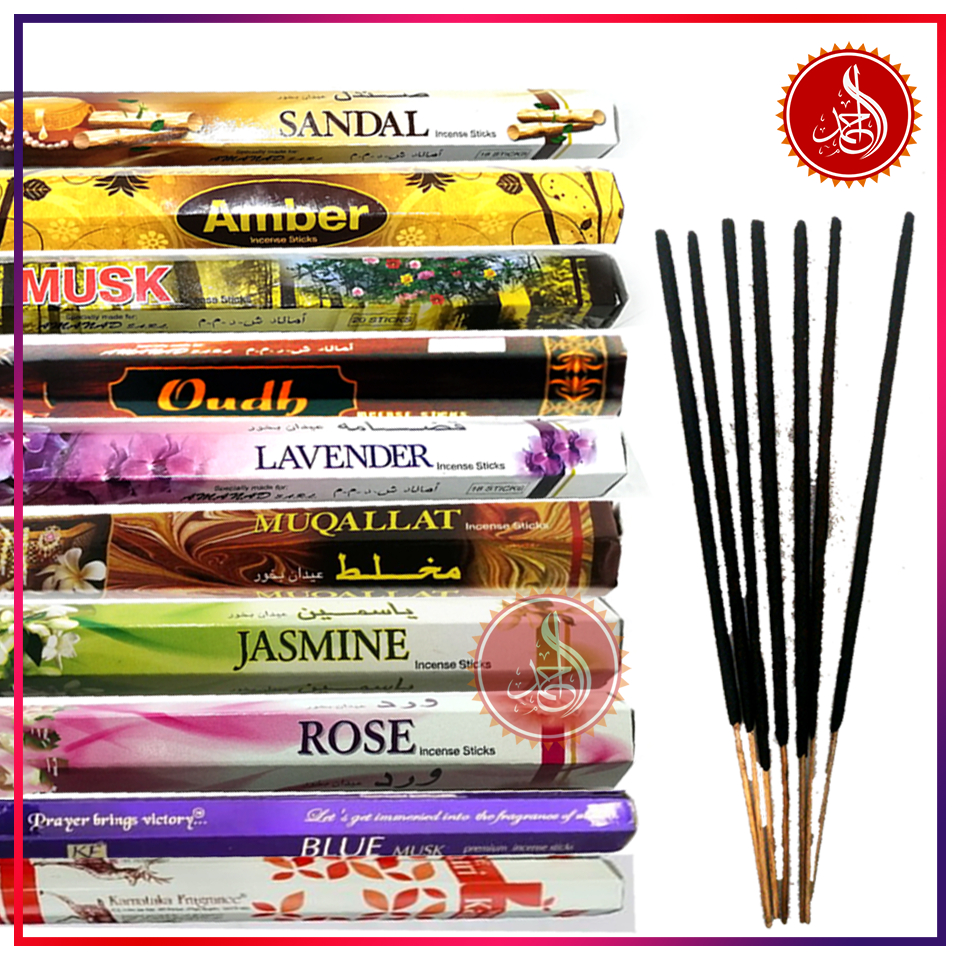 INCENSE STICKS (Muqallat/Jasmine/Musk/Amber/Lavender/Oud/Sandal/Rose