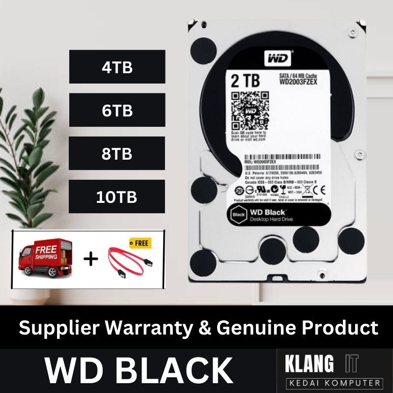 Western Digital WD_BLACK 3.5Inch Gaming Hard Drive 4TB/6TB/8TB/10TB 7200RPM 64MB128MB SATA 6gb