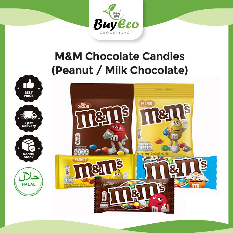M&M Chocolate Candies (Peanut / Milk Chocolate / Crispy) 30g / 37g ...