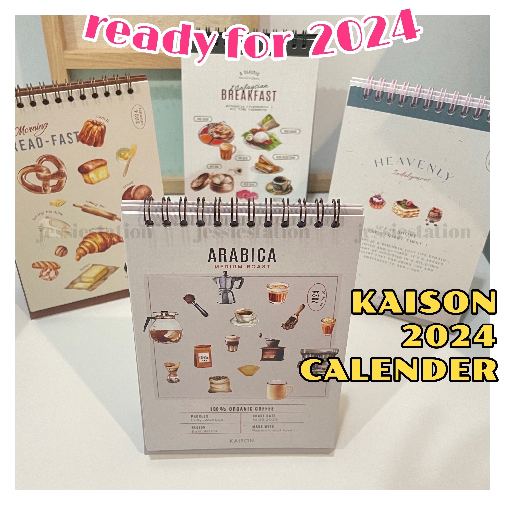 04 KAISON Calendar / Watercolour Painting Desk Table Calendar 2024