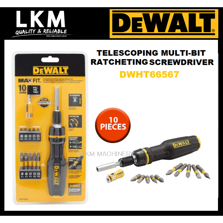 Dewalt Max Fit Telescoping Multi-bit Ratcheting Screwdriver